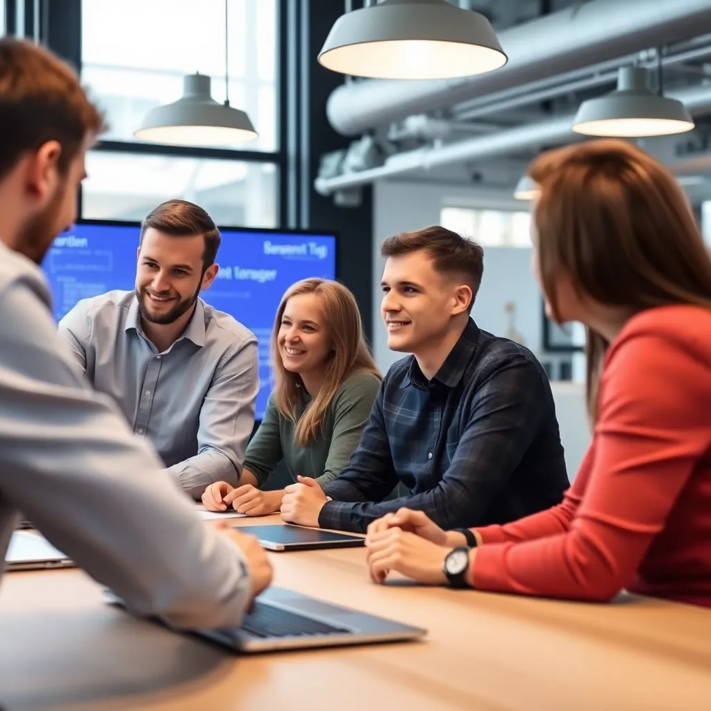 Nederlandse professionals werken met digitale processen op moderne apparaten